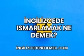 İngilizcede Ismarlamak Ne Demek?