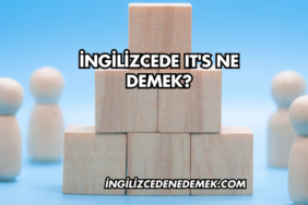 İngilizcede It's Ne Demek?