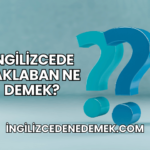 İngilizcede Şaklaban Ne Demek (2)
