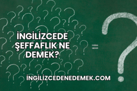 İngilizcede Şeffaflık Ne Demek?