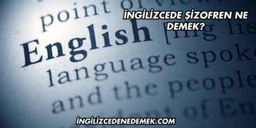 İngilizcede Şizofren Ne Demek?