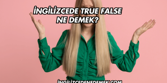 İngilizcede True False Ne Demek?