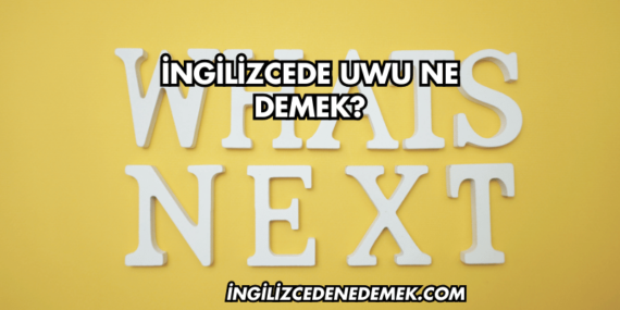 İngilizcede UWU Ne Demek?