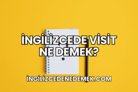 İngilizcede Visit Ne Demek?