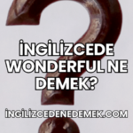 İngilizcede Wonderful Ne Demek?