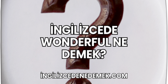 İngilizcede Wonderful Ne Demek?