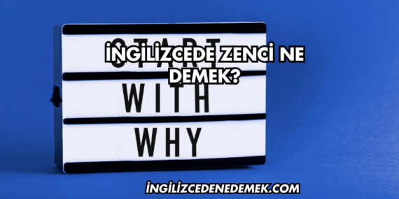 İngilizcede Zenci Ne Demek?