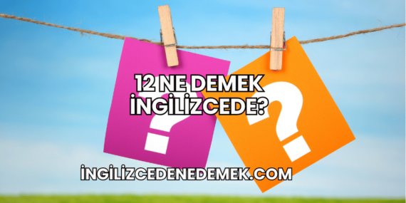 12 Ne Demek İngilizcede?