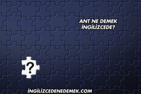 Ant Ne Demek İngilizcede?