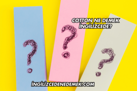 Cotton Ne Demek İngilizcede?
