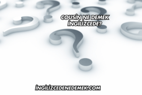 Cousin Ne Demek İngilizcede?