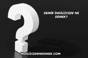 Demir İngilizcede Ne Demek?