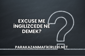 Excuse Me İngilizcede Ne Demek?