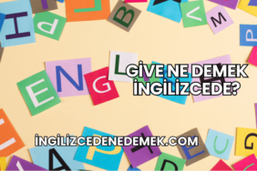 Give Ne Demek İngilizcede?