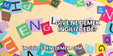 Give Ne Demek İngilizcede?