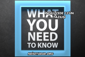 İngilizcede 13'ün Yazılışı