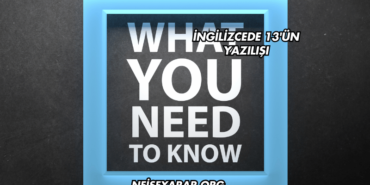 İngilizcede 13'ün Yazılışı