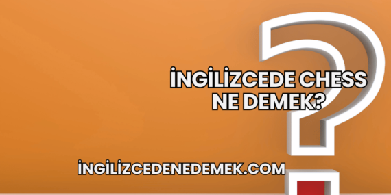 İngilizcede Chess Ne Demek?