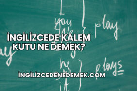 İngilizcede Kalem Kutu Ne Demek?