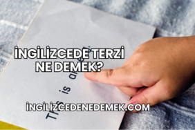 İngilizcede Terzi Ne Demek?
