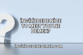 İngilizcede Nice to Meet You Ne Demek?
