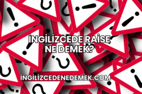 İngilizcede Raise Ne Demek?