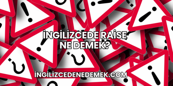 İngilizcede Raise Ne Demek?