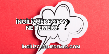 İngilizcede Stay Ne Demek?