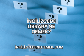 İngilizcede Library Ne Demek?