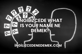 İngilizcede What Is Your Name Ne Demek?