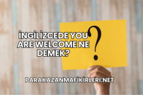 İngilizcede You Are Welcome Ne Demek?