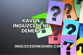 Kavun İngilizcede Ne Demek?