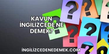 Kavun İngilizcede Ne Demek?