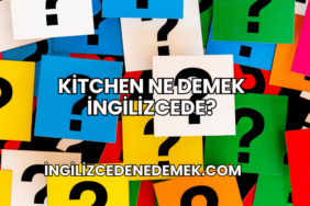 Kitchen Ne Demek İngilizcede?