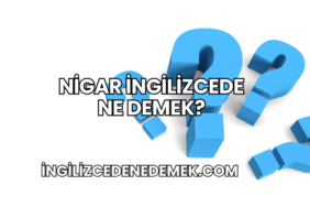 Nigar İngilizcede Ne Demek?