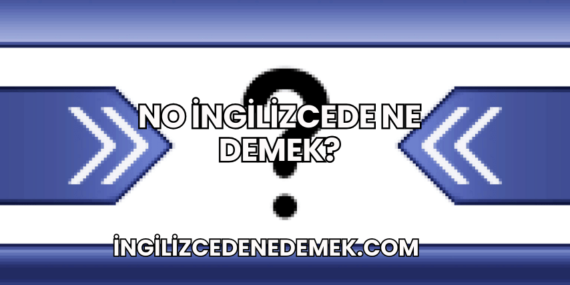 No İngilizcede Ne Demek?