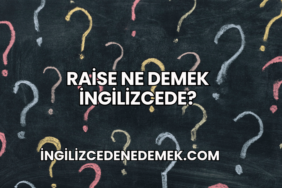 Raise Ne Demek İngilizcede?