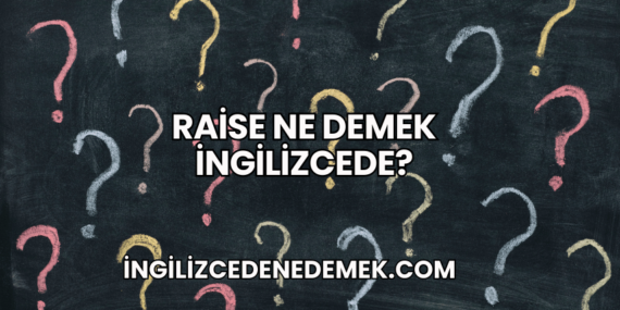 Raise Ne Demek İngilizcede?