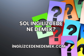 Sol İngilizcede Ne Demek?