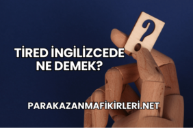 Tired İngilizcede Ne Demek?