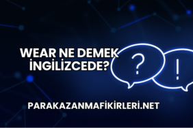 Wear Ne Demek İngilizcede?