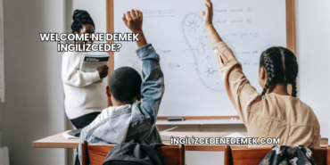 Welcome Ne Demek İngilizcede?