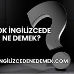 Yok İngilizcede Ne Demek?