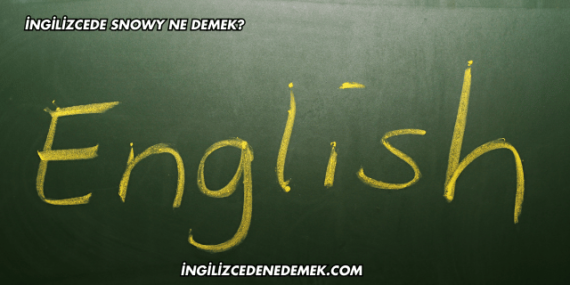 İngilizcede Snowy Ne Demek?