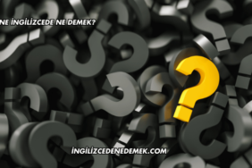 Ne İngilizcede Ne Demek?
