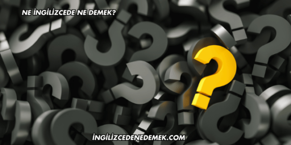 Ne İngilizcede Ne Demek?