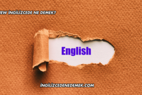 New İngilizcede Ne Demek?