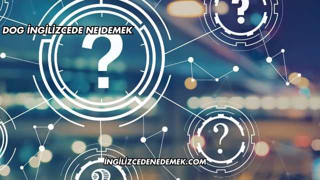 Dog İngilizcede Ne Demek