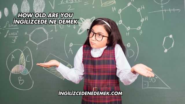 How Old Are You İngilizcede Ne Demek