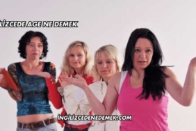 İngilizcede Age Ne Demek